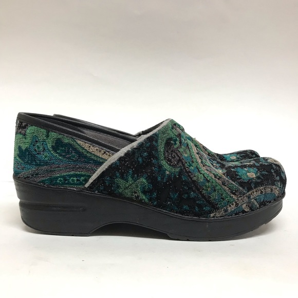 dansko floral clogs